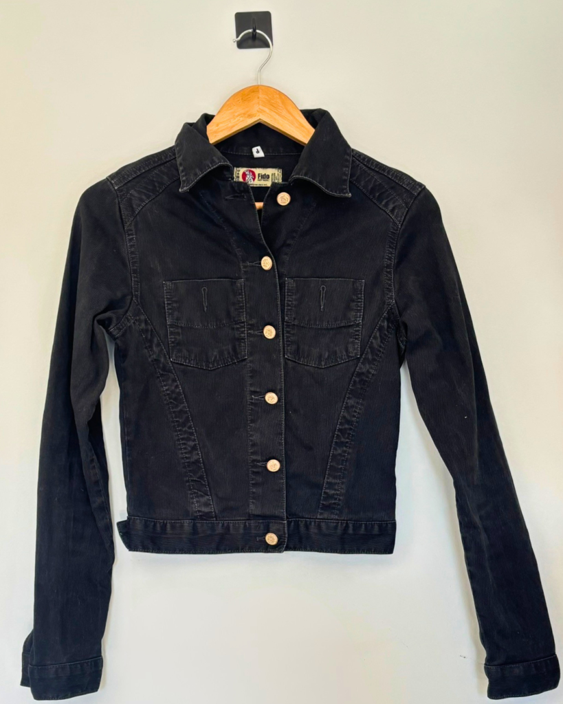 Custom Jaqueta jeans renda costas